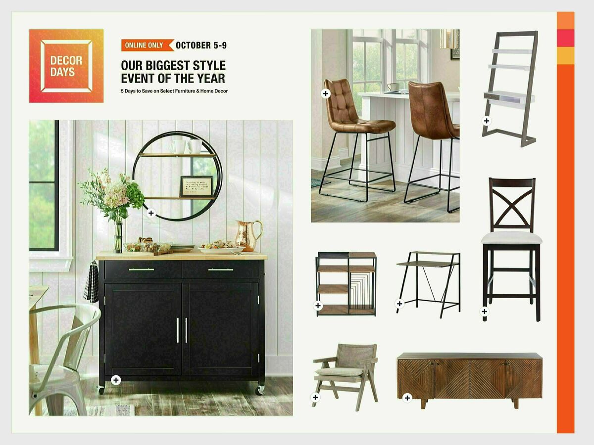 The Home Depot Decor Days Weekly Ad from October 5