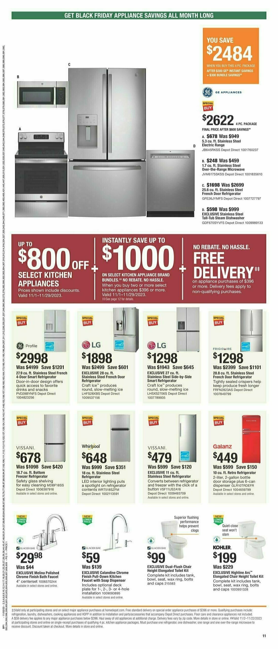 The Home Depot Weekly Ad from November 2