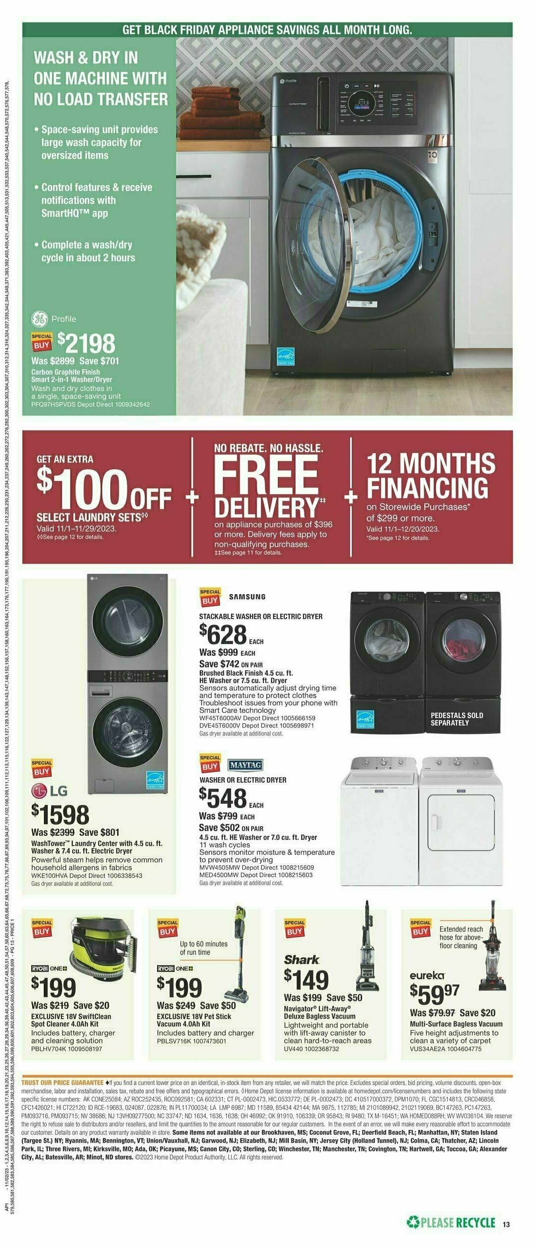 The Home Depot Weekly Ad from November 2