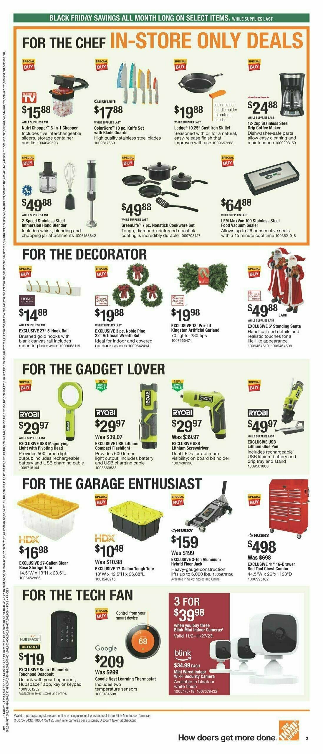 The Home Depot Weekly Ad from November 2