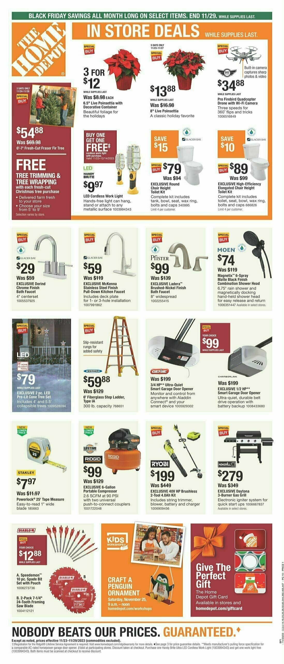 The Home Depot Black Friday Weekly Ad from November 23