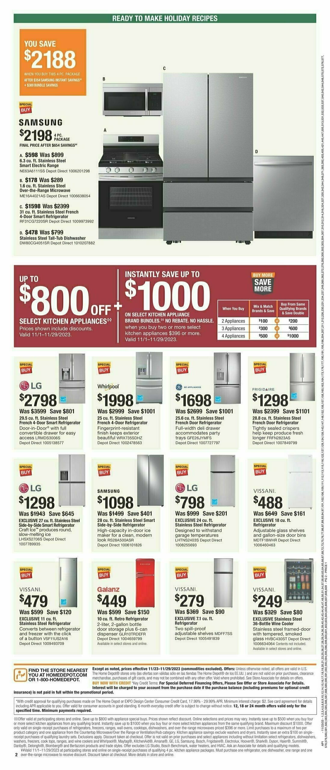 The Home Depot Black Friday Weekly Ad from November 23