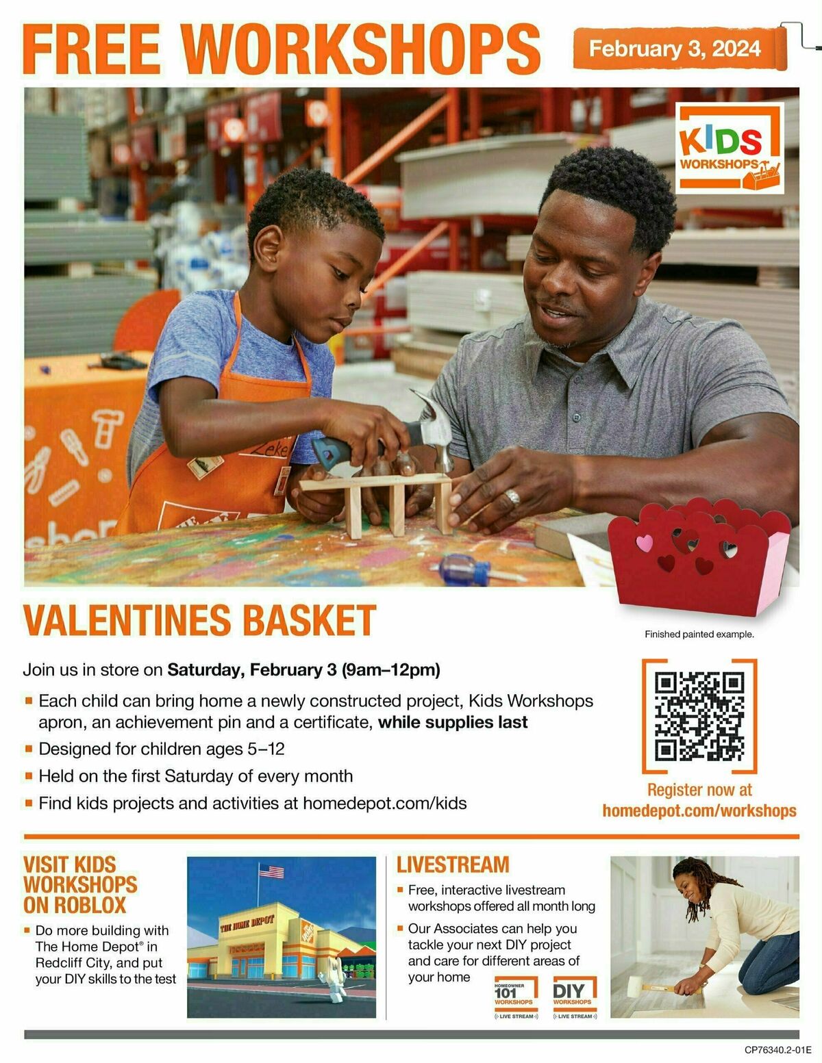 The Home Depot Kid's Workshop Weekly Ad from January 29