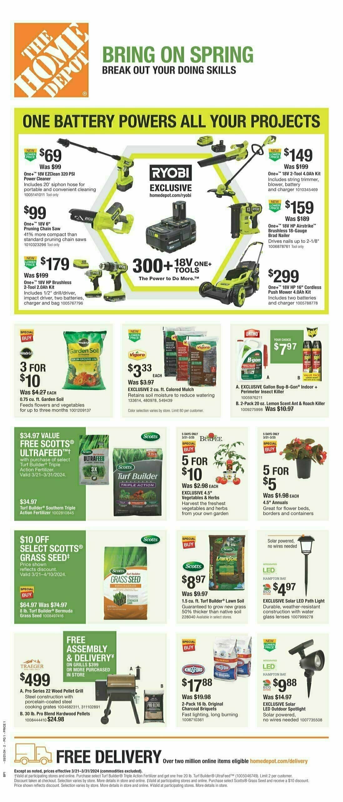 The Home Depot Spring Kickoff Ad Weekly Ad from March 21