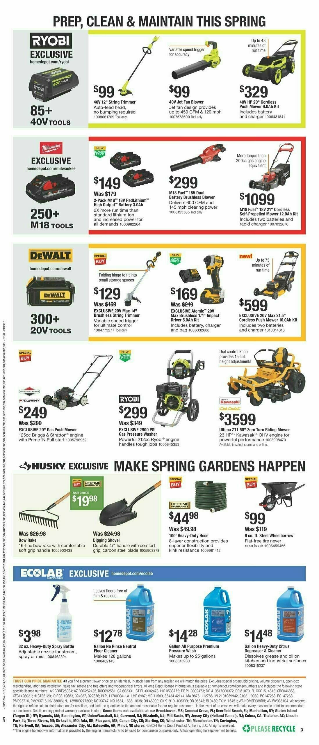 The Home Depot Spring Kickoff Ad Weekly Ad from March 21