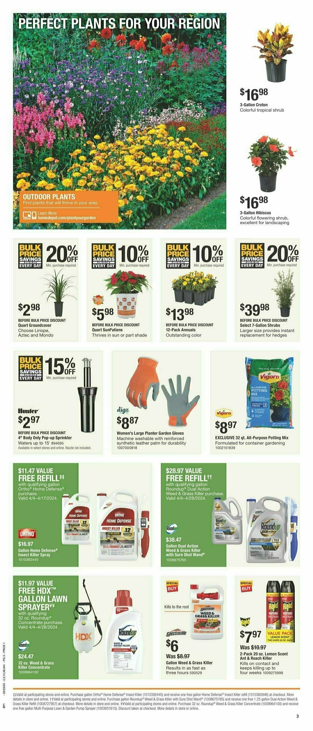 The Home Depot Early Spring Black Friday Weekly Ad from April 4