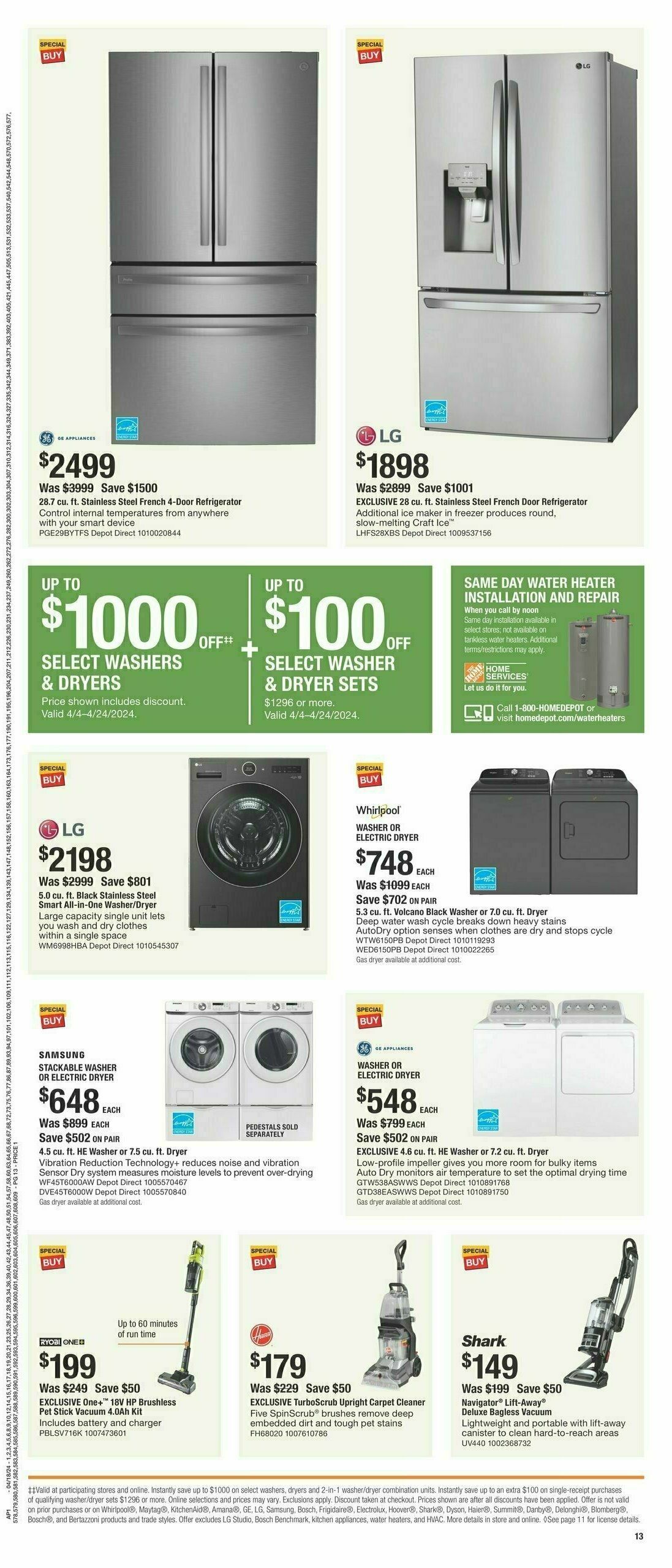 The Home Depot Spring Black Friday Weekly Ad from April 18
