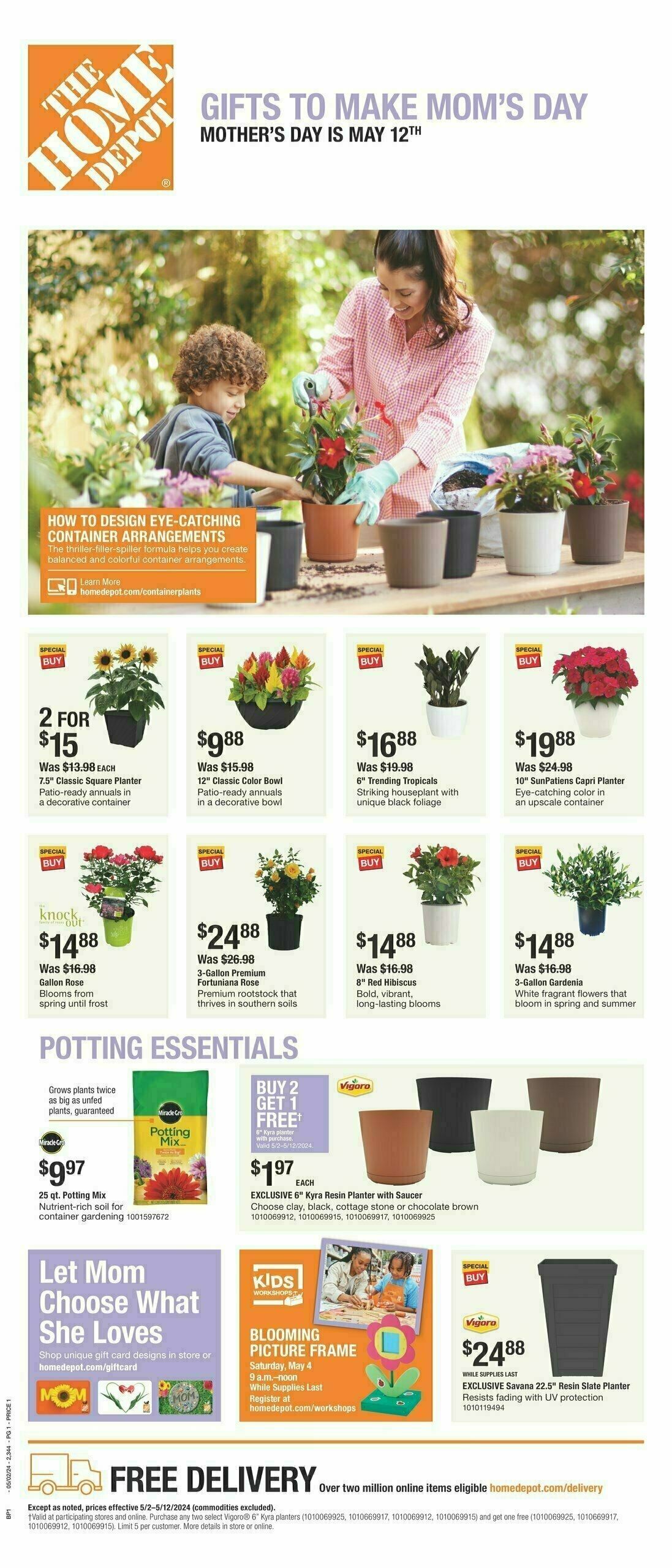 The Home Depot Mother’s Day Ad Weekly Ad from May 2