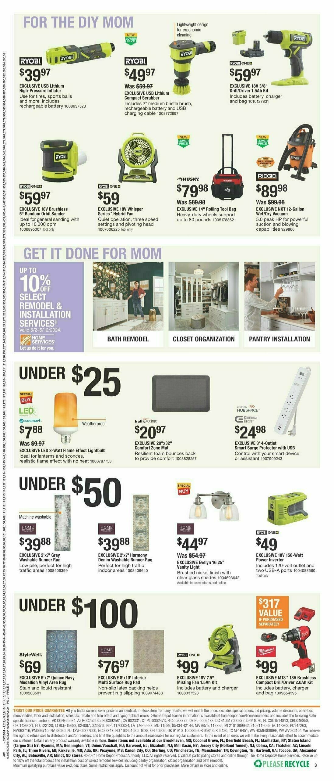 The Home Depot Early Mother’s Day Weekly Ad from May 2