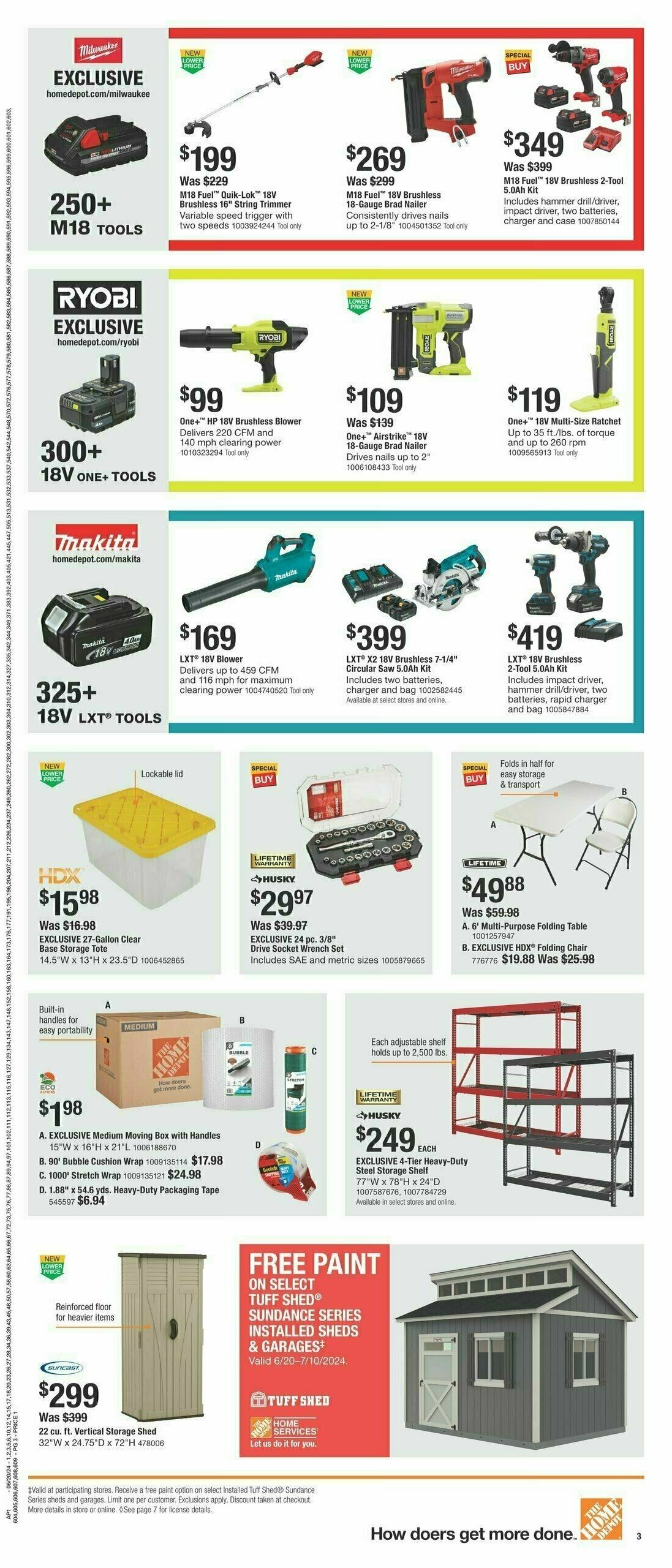 The Home Depot Red, White & Blue Weekly Ad from June 20