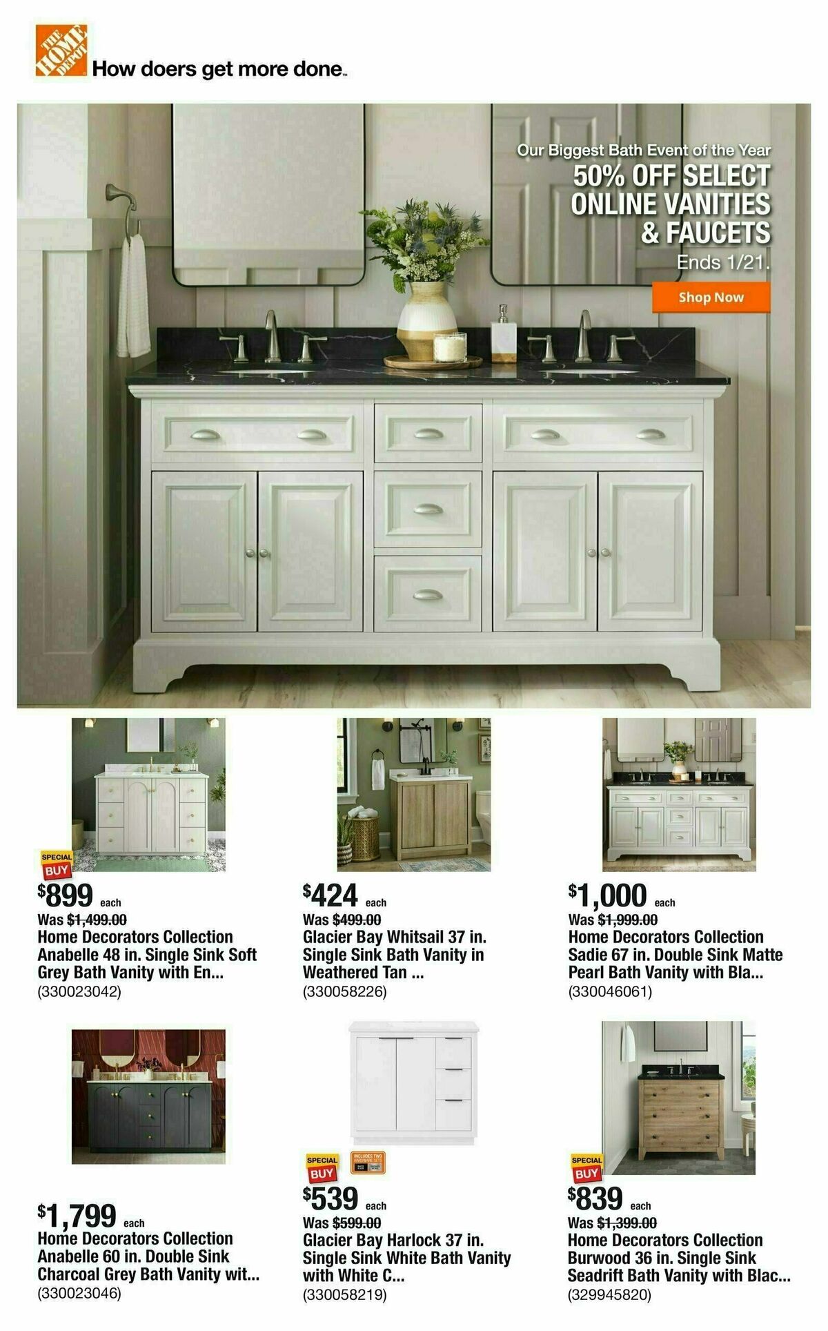 The Home Depot Weekly Ad from January 16