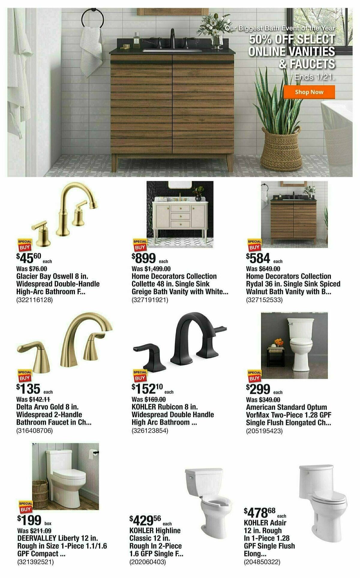 The Home Depot Weekly Ad from January 16