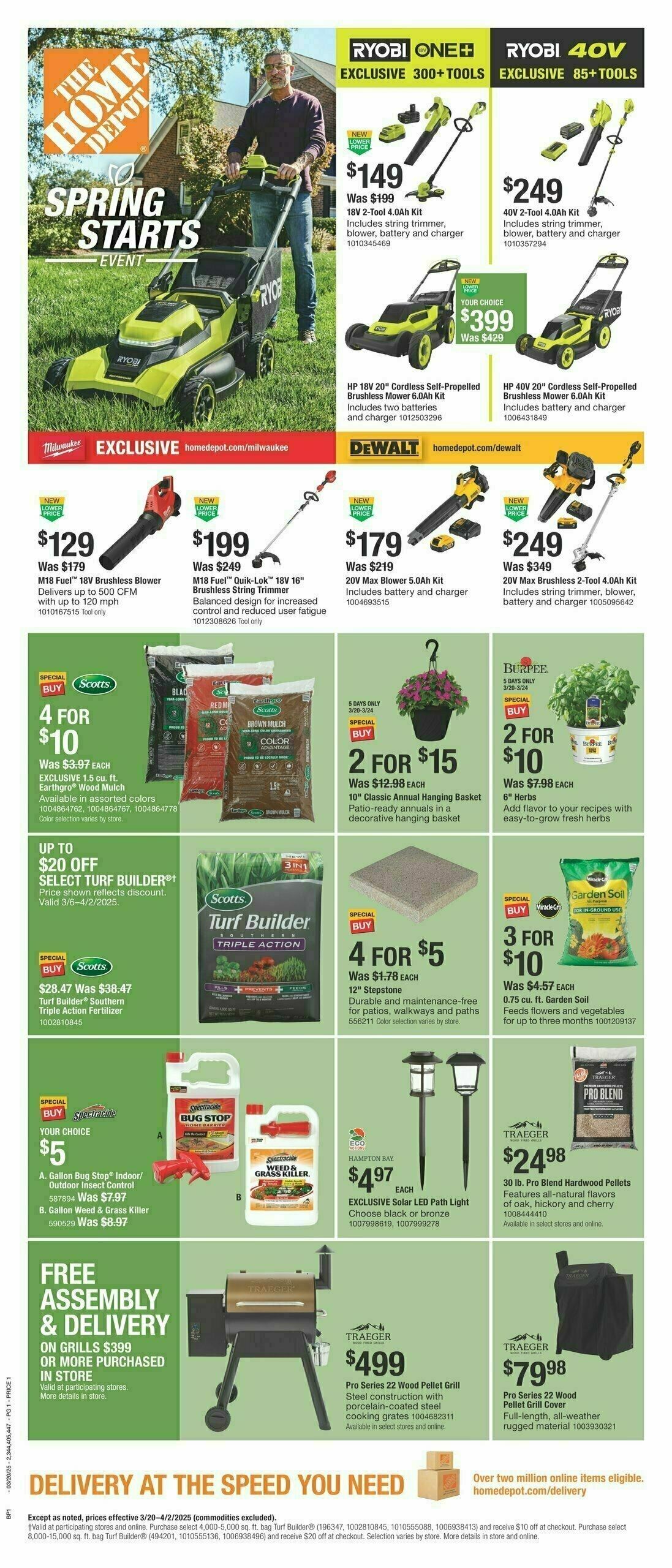 The Home Depot Spring Kickoff Weekly Ad from March 20