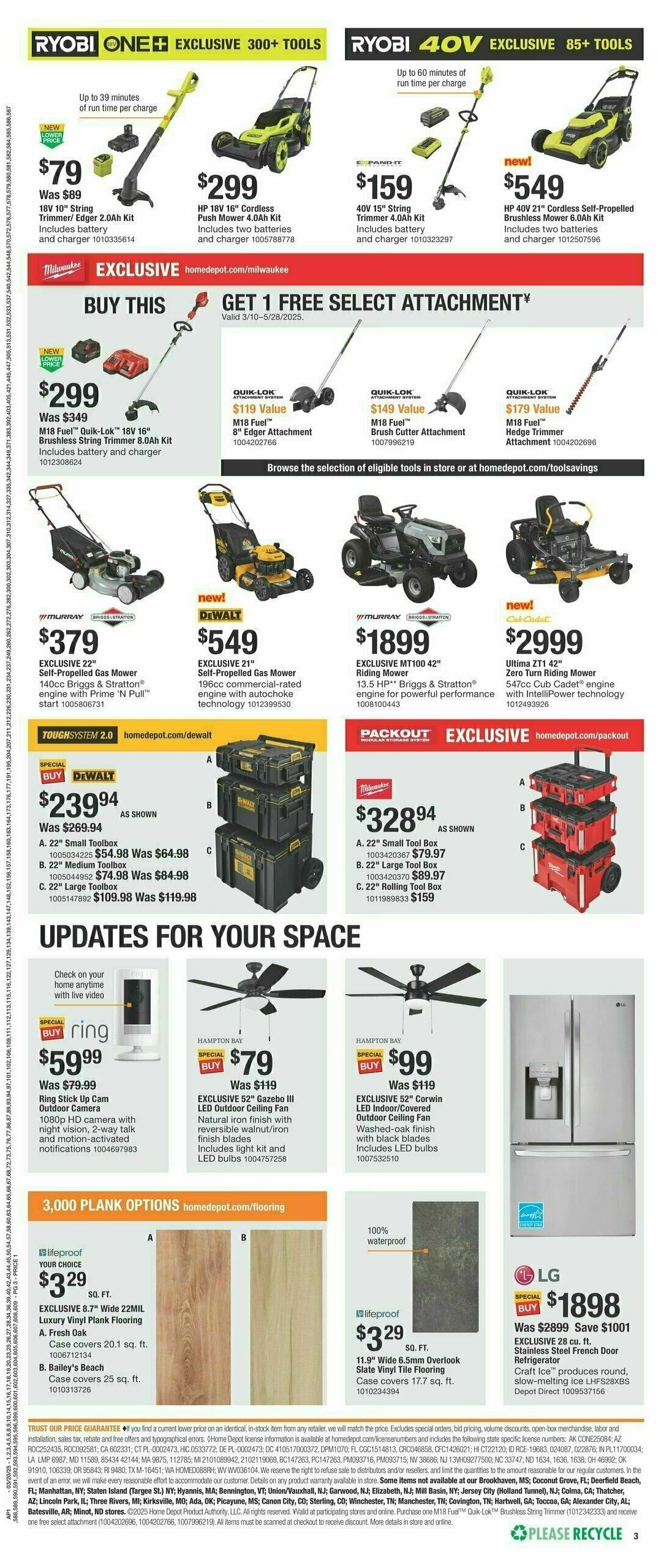 The Home Depot Spring Kickoff Weekly Ad from March 20