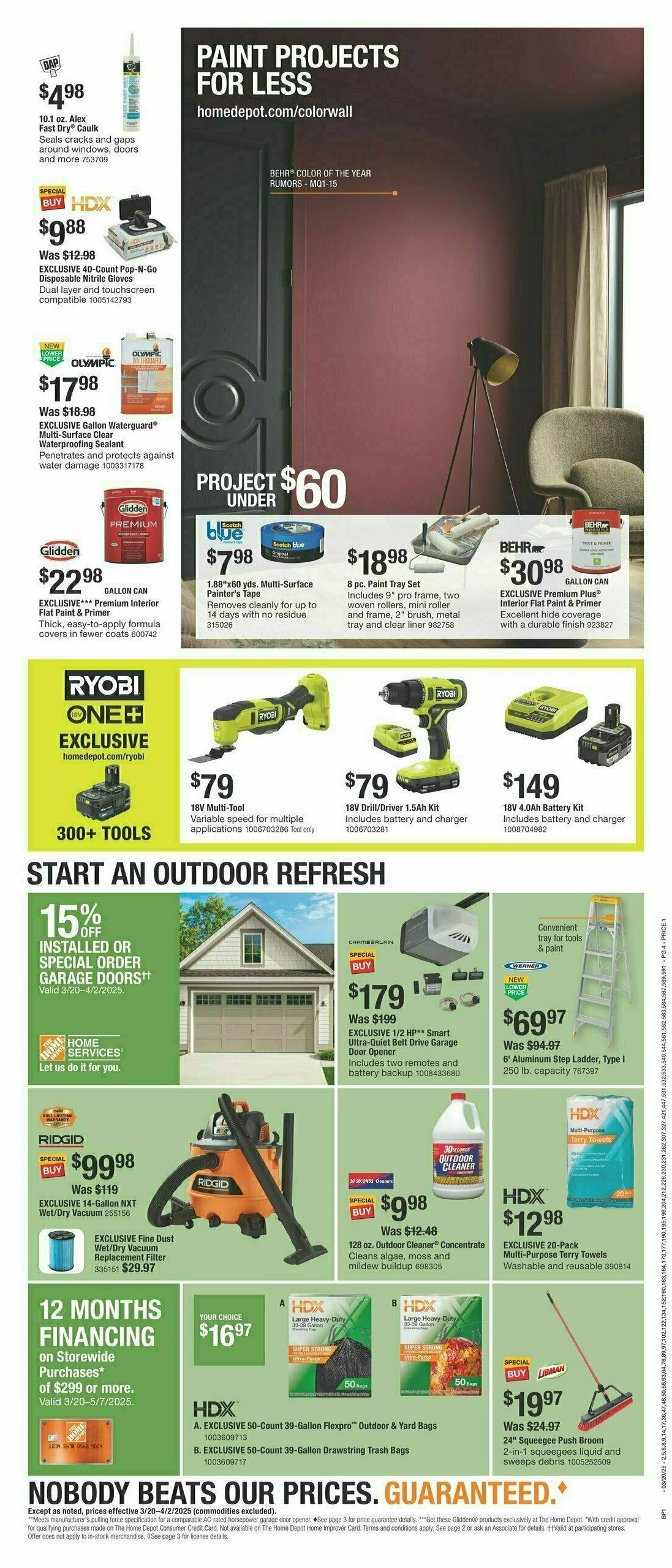 The Home Depot Spring Kickoff Weekly Ad from March 20