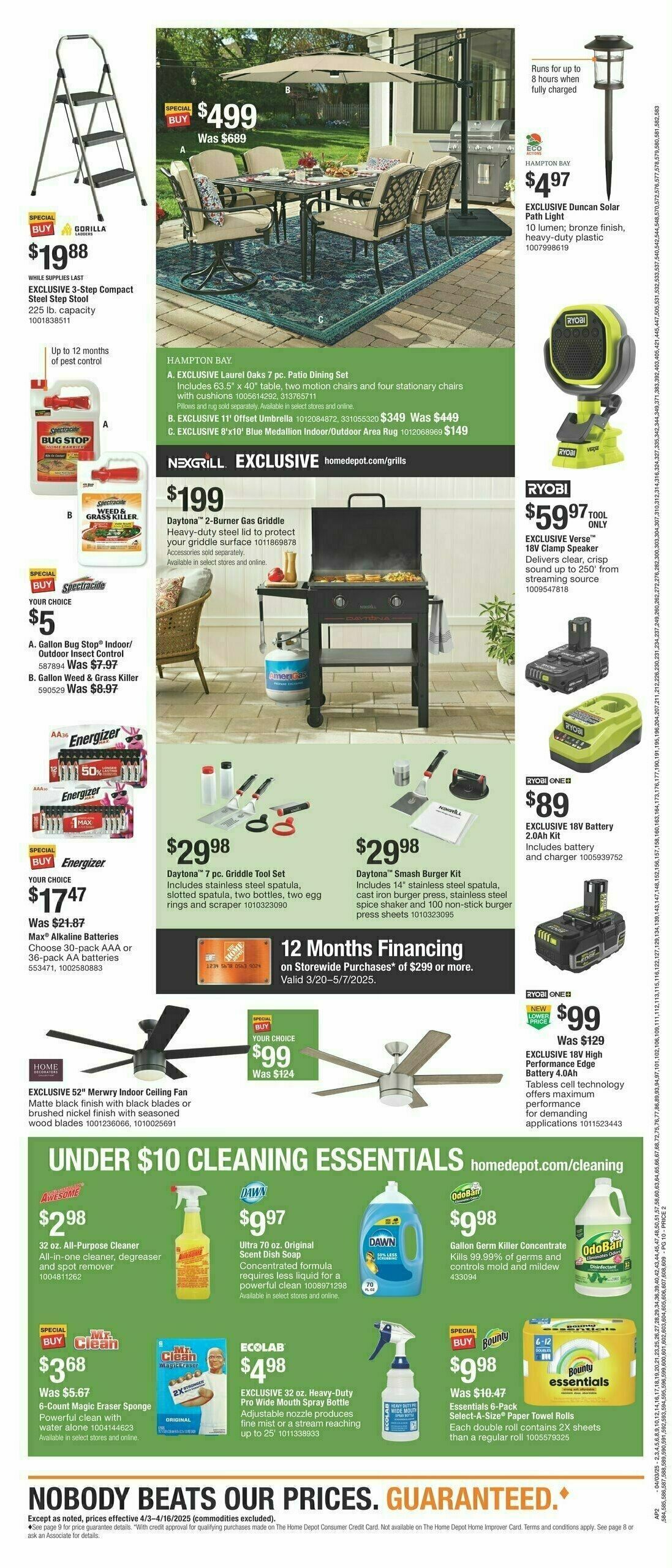 The Home Depot Spring Black Friday Weekly Ad from April 3