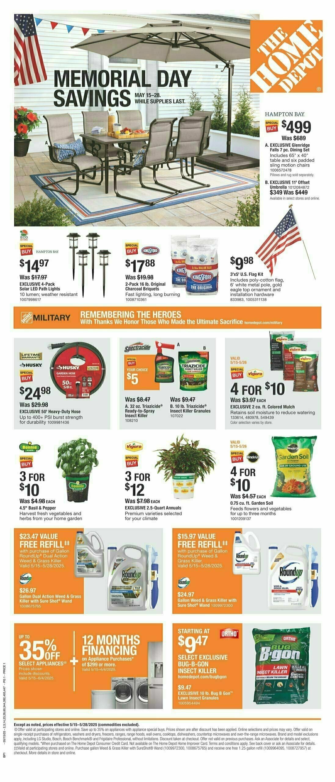 The Home Depot Memorial Day Savings Weekly Ad from May 15