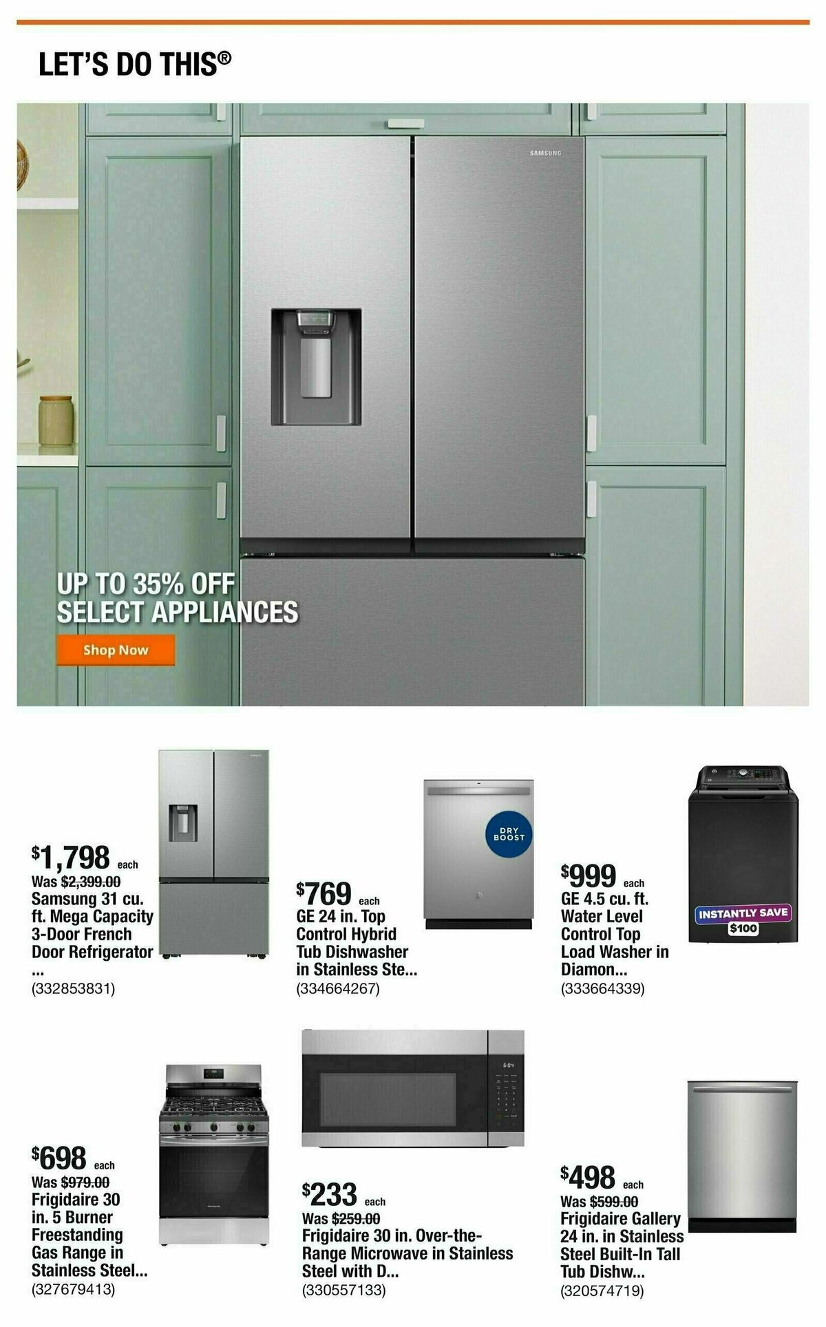 The Home Depot Weekly Ad from July 31