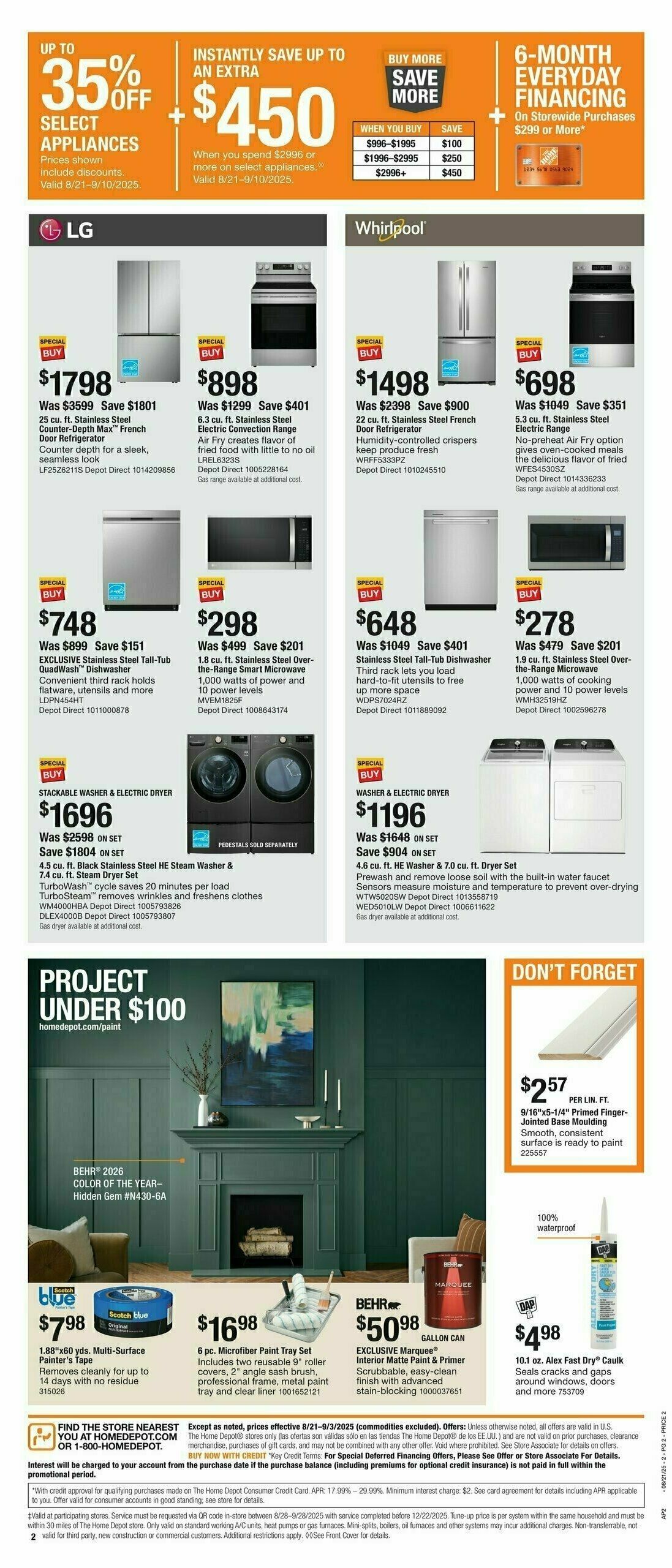 The Home Depot Labor Day Weekly Ad from August 21