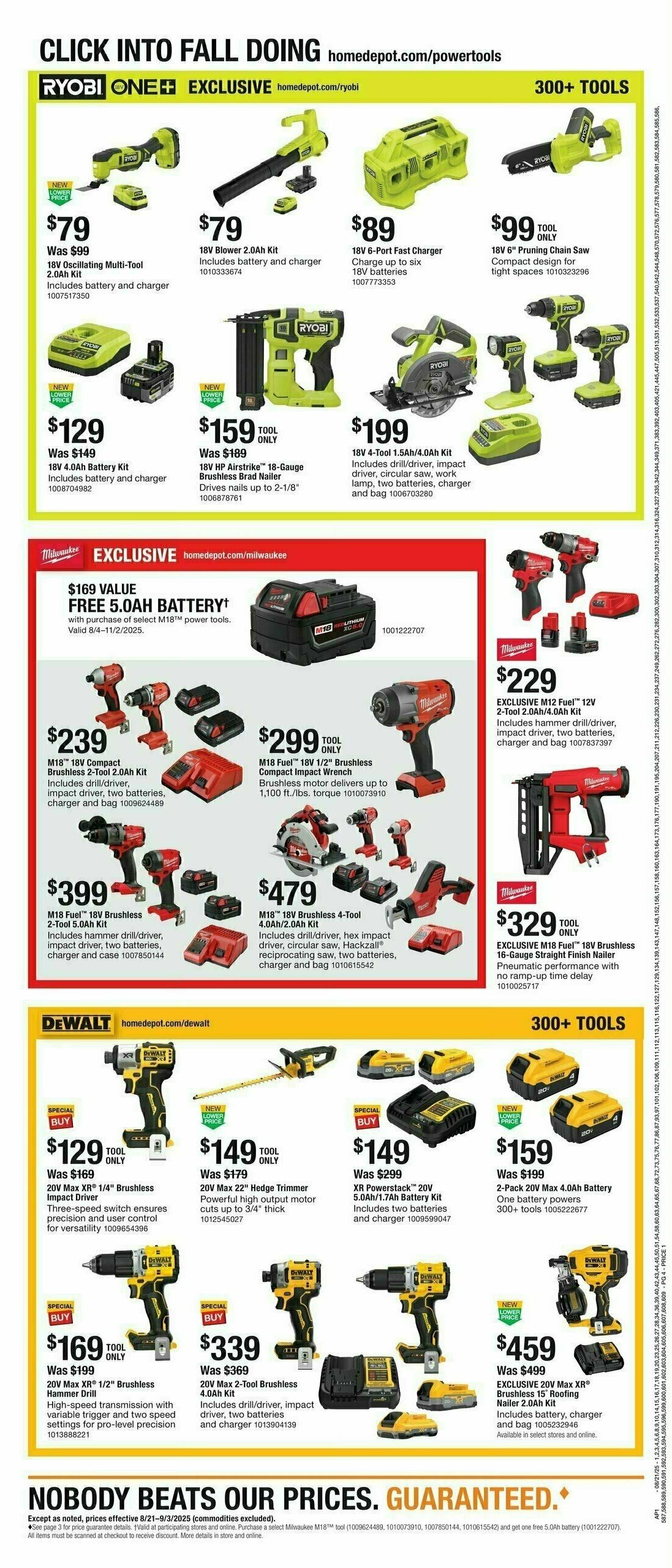The Home Depot Labor Day Weekly Ad from August 21