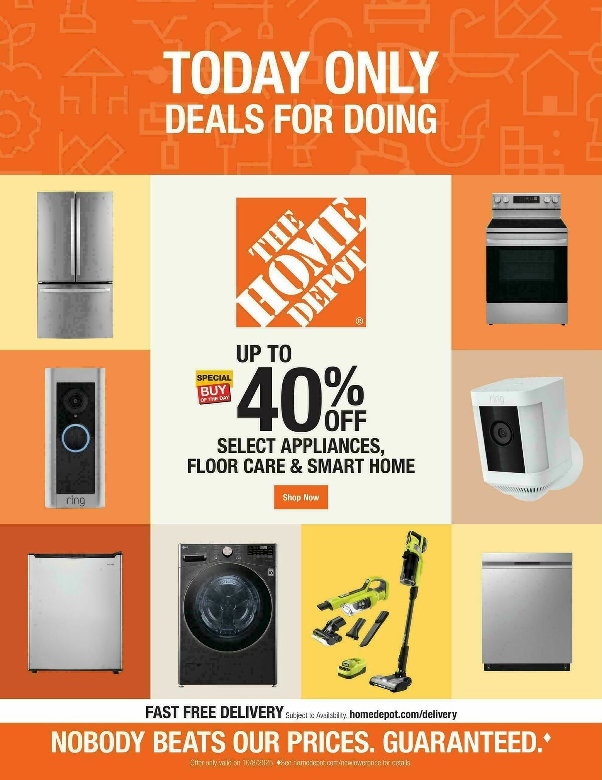 The Home Depot TODAY ONLY DEALS FOR DOING Weekly Ad from October 8
