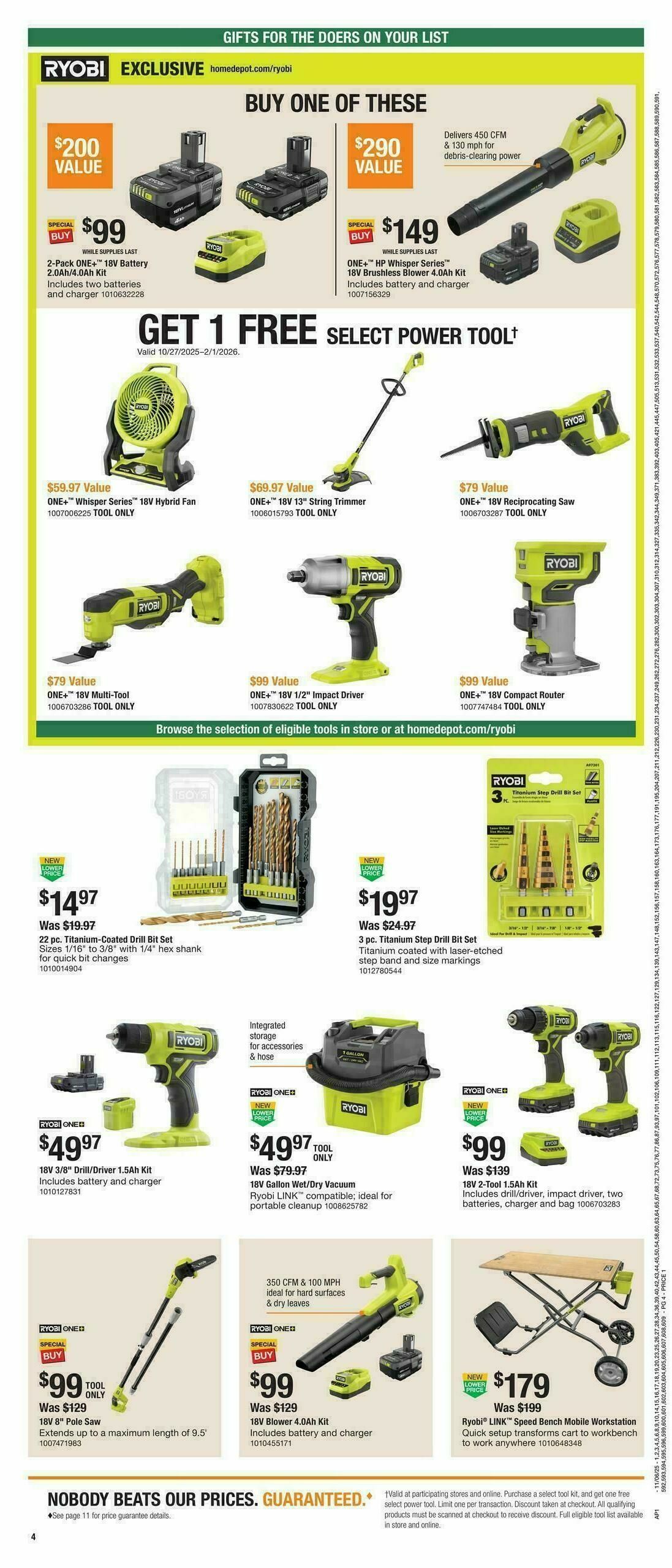 The Home Depot Holiday Day Weekly Ad from November 6