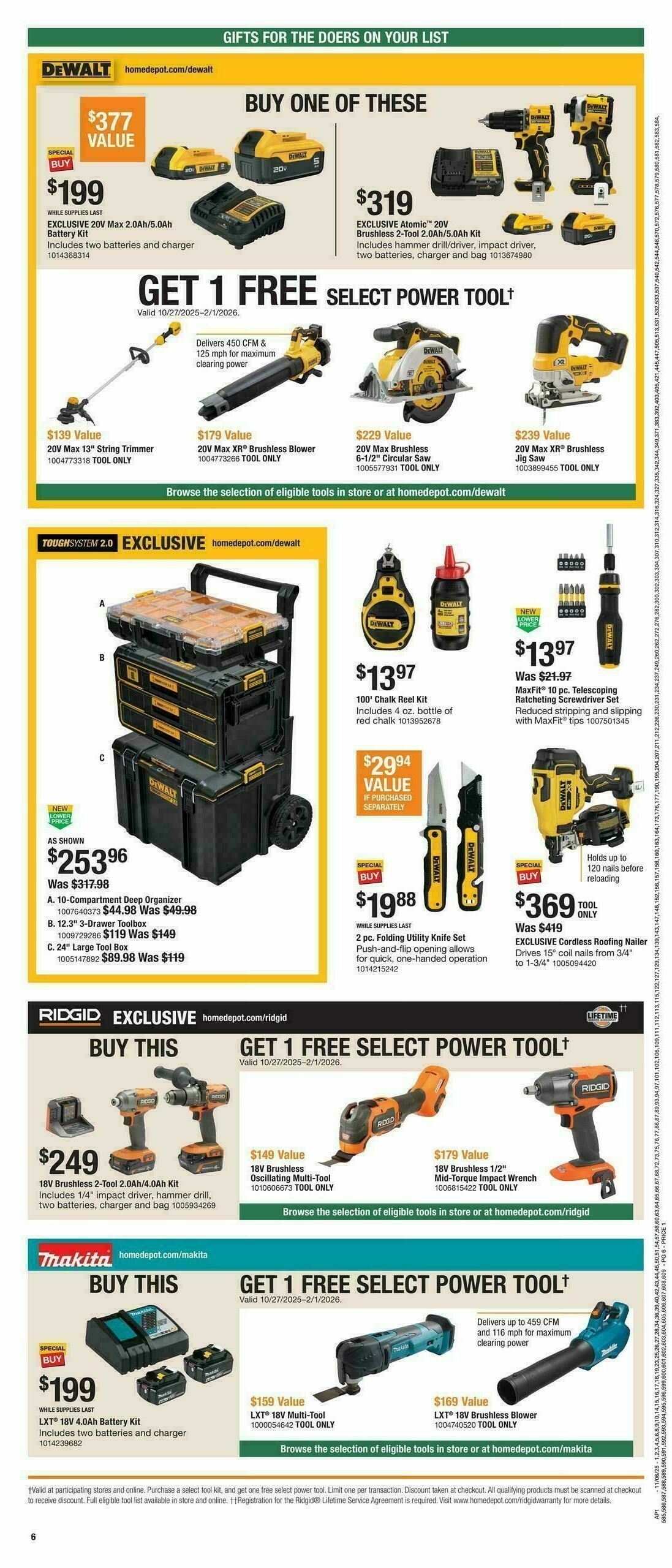 The Home Depot Holiday Day Weekly Ad from November 6