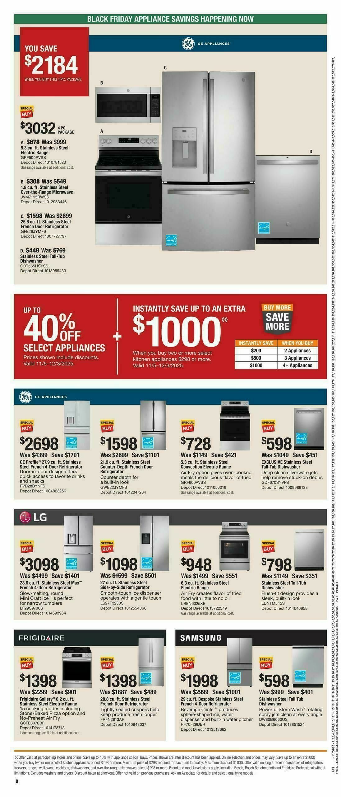 The Home Depot Holiday Day Weekly Ad from November 6