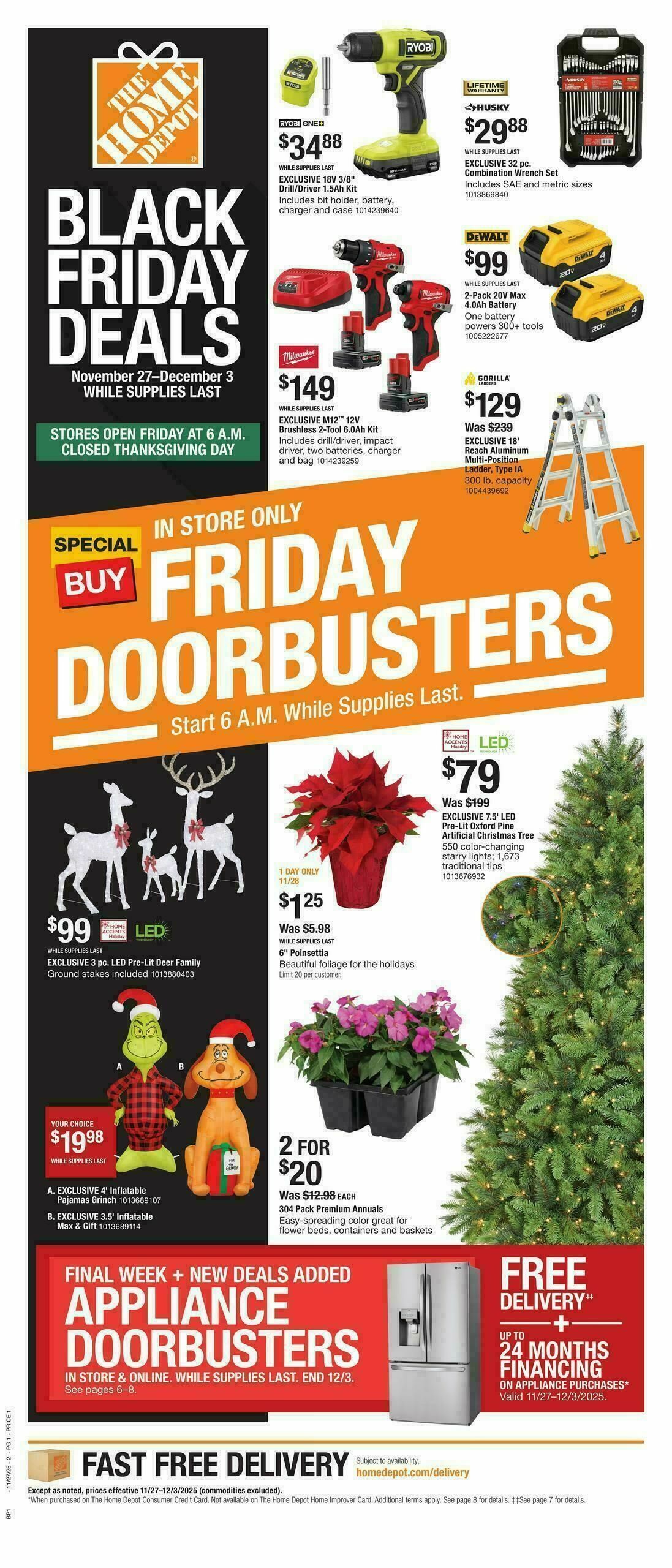 The Home Depot Black Friday Weekly Ad from November 27