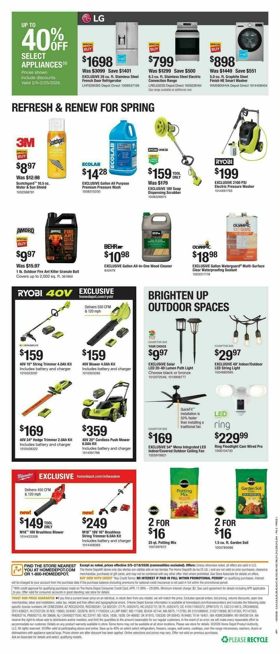 The Home Depot Spring is in the Air Weekly Ad from February 5