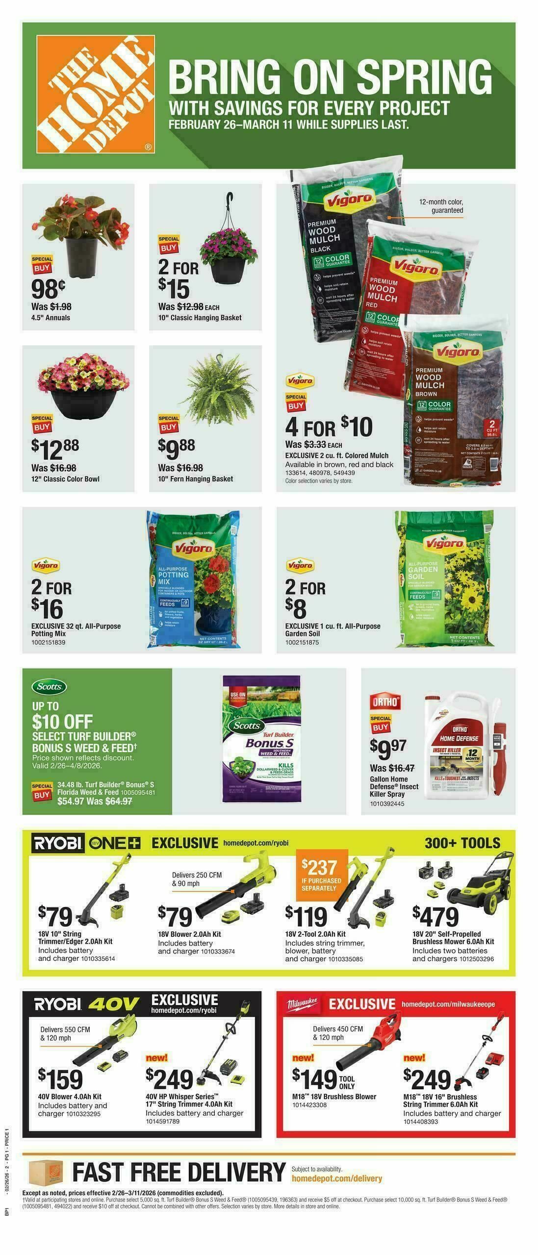 The Home Depot Bring on Spring Weekly Ad from February 26