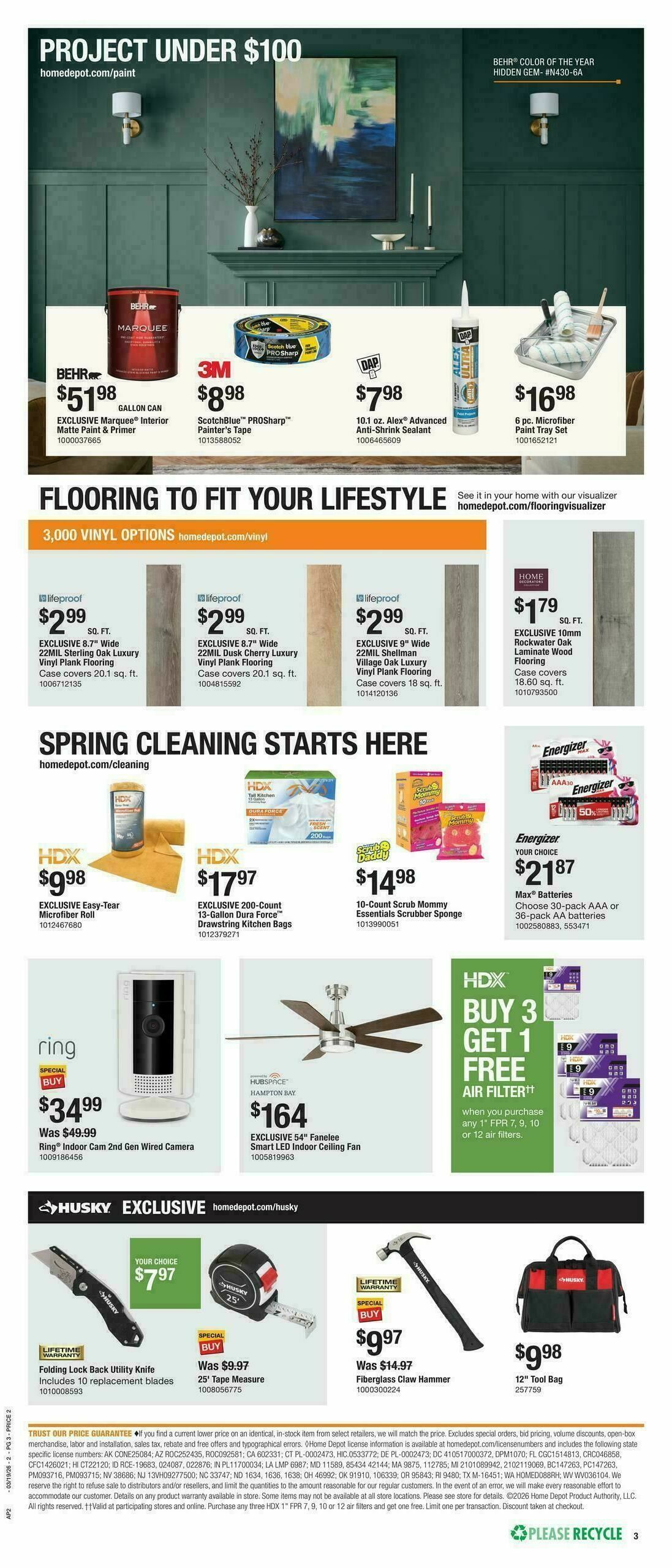 The Home Depot Spring Starts Weekly Ad from March 19
