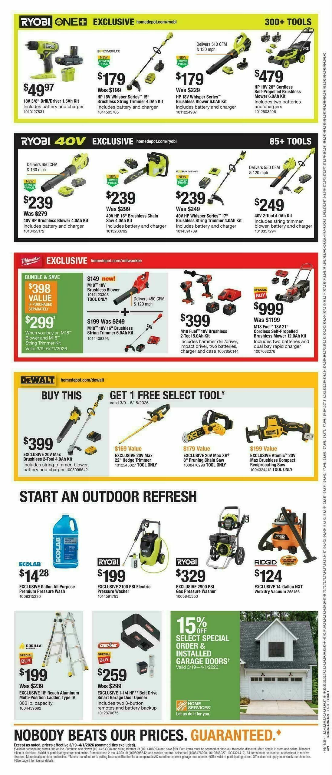 The Home Depot Spring Starts Weekly Ad from March 19