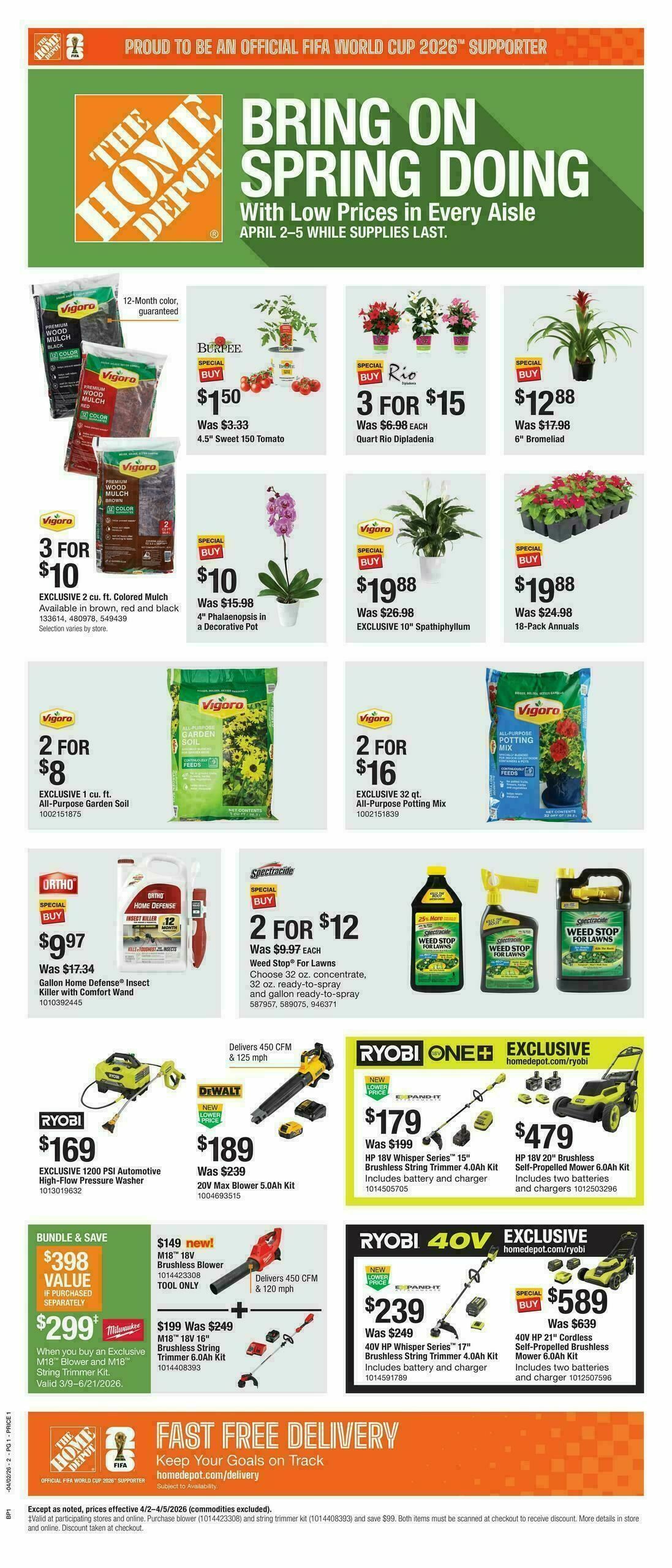 The Home Depot Bring on Spring Doing Weekly Ad from April 2