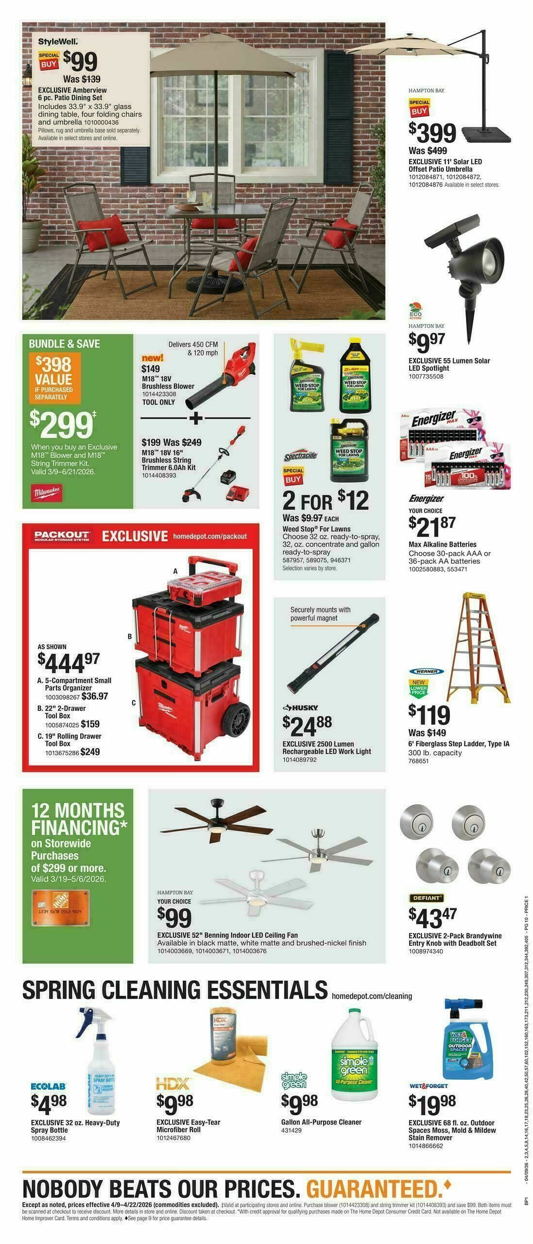 The Home Depot Spring Black Friday Weekly Ad from April 9