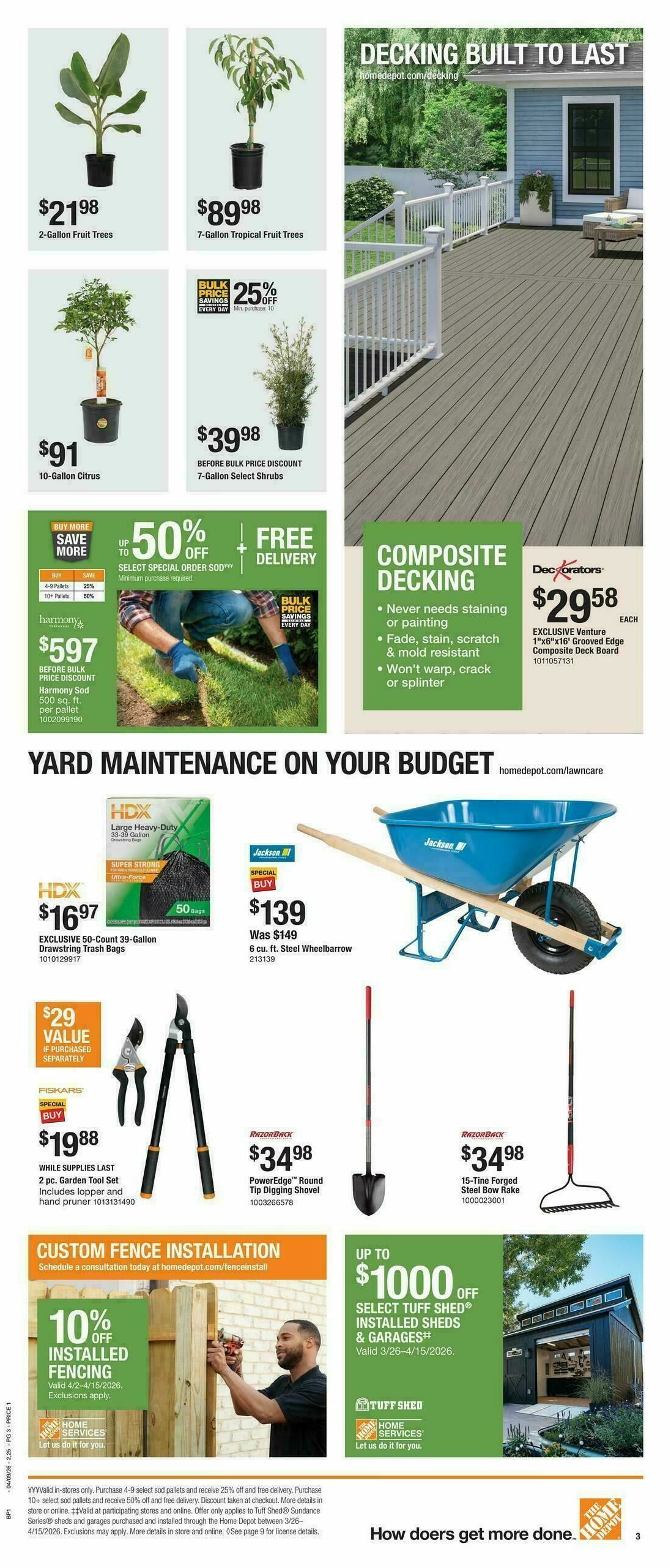 The Home Depot Spring Black Friday Weekly Ad from April 9