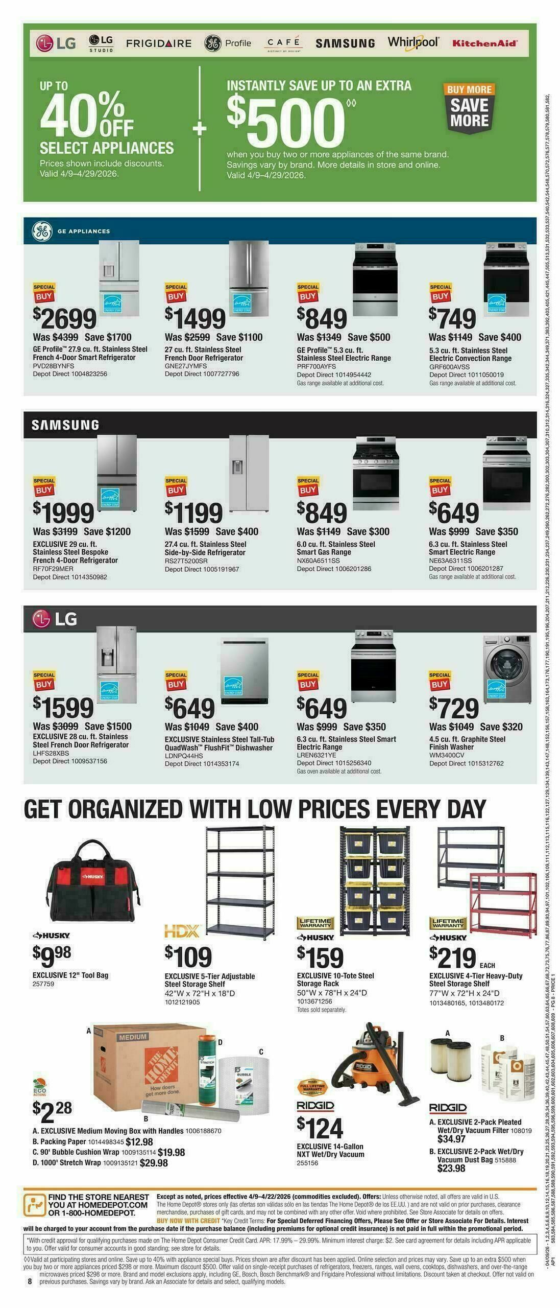 The Home Depot Spring Black Friday Weekly Ad from April 9