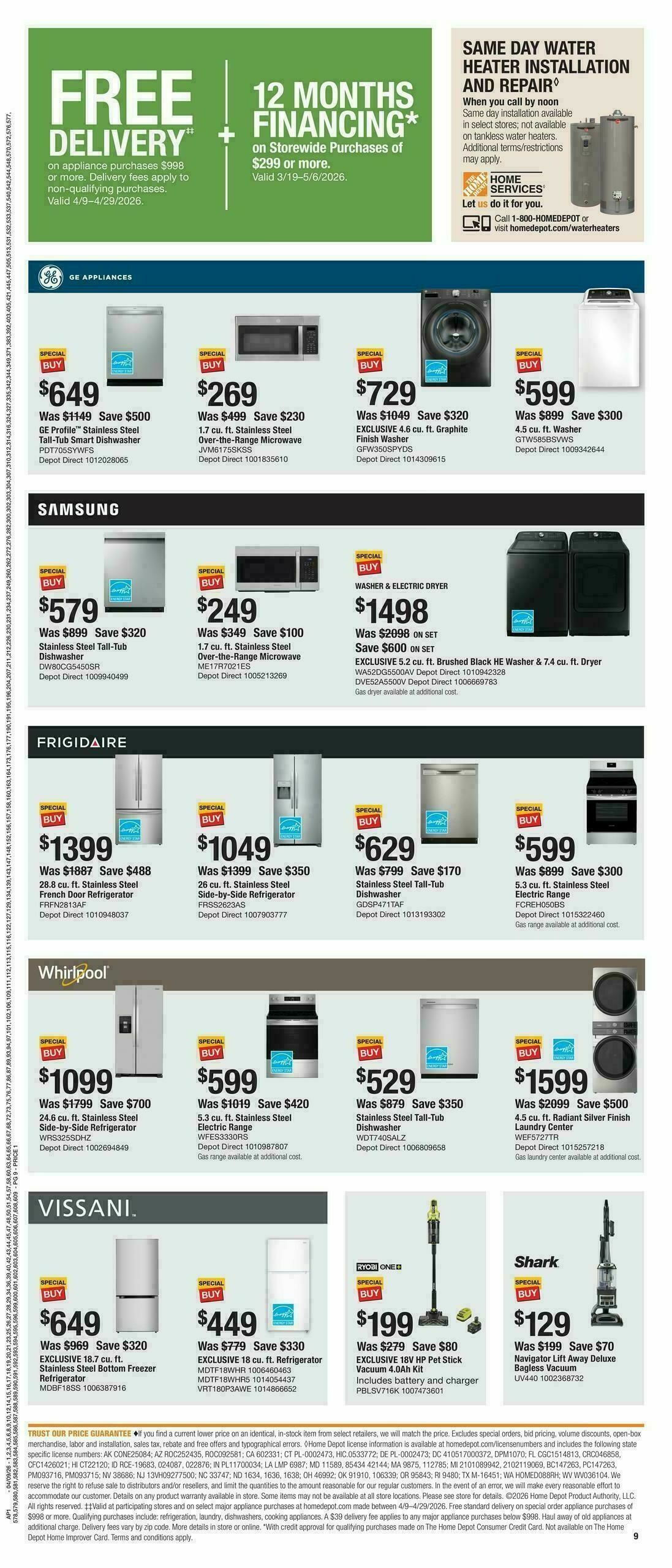 The Home Depot Spring Black Friday Weekly Ad from April 9