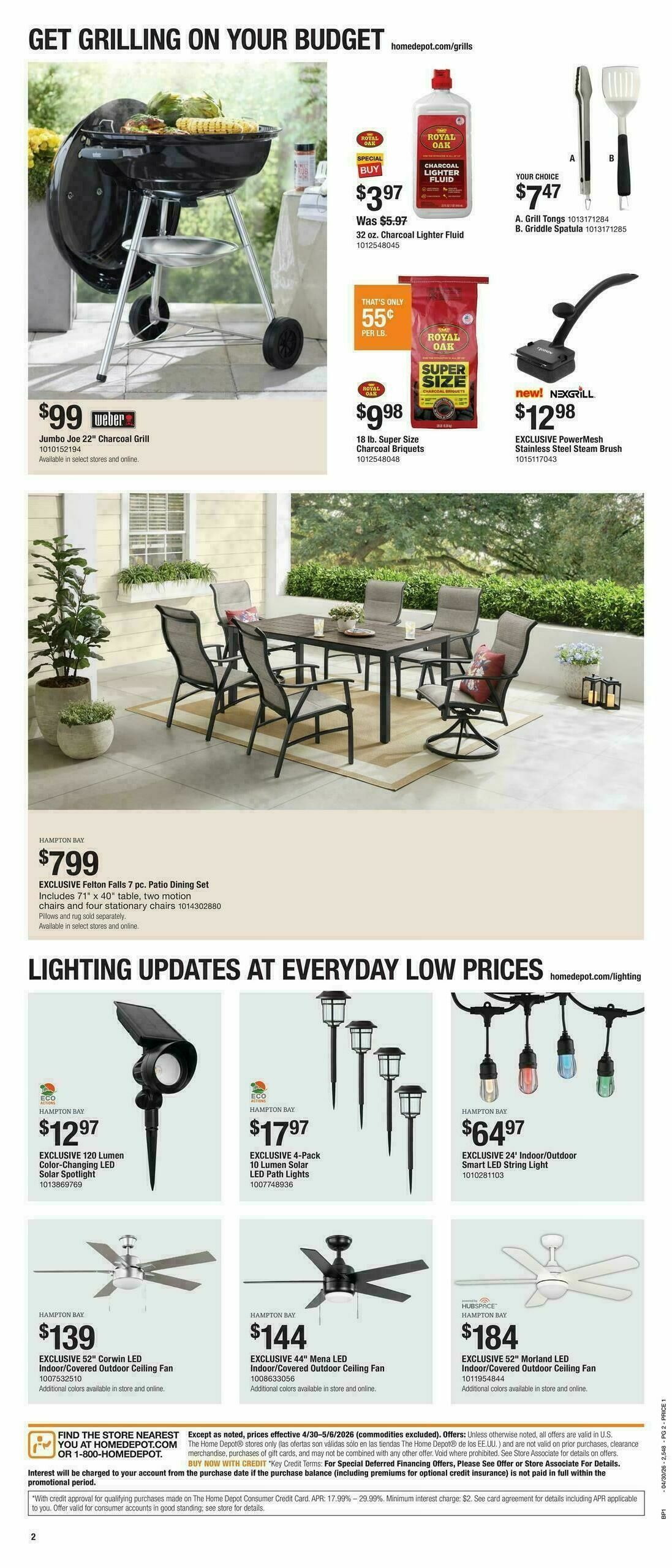 The Home Depot Spring Backyard Days Weekly Ad from April 30