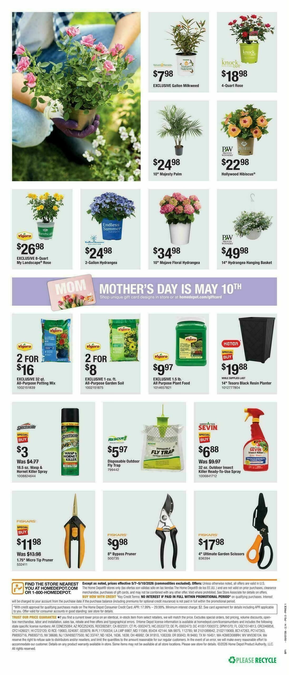 The Home Depot Spring Garden Deals Weekly Ad from May 7