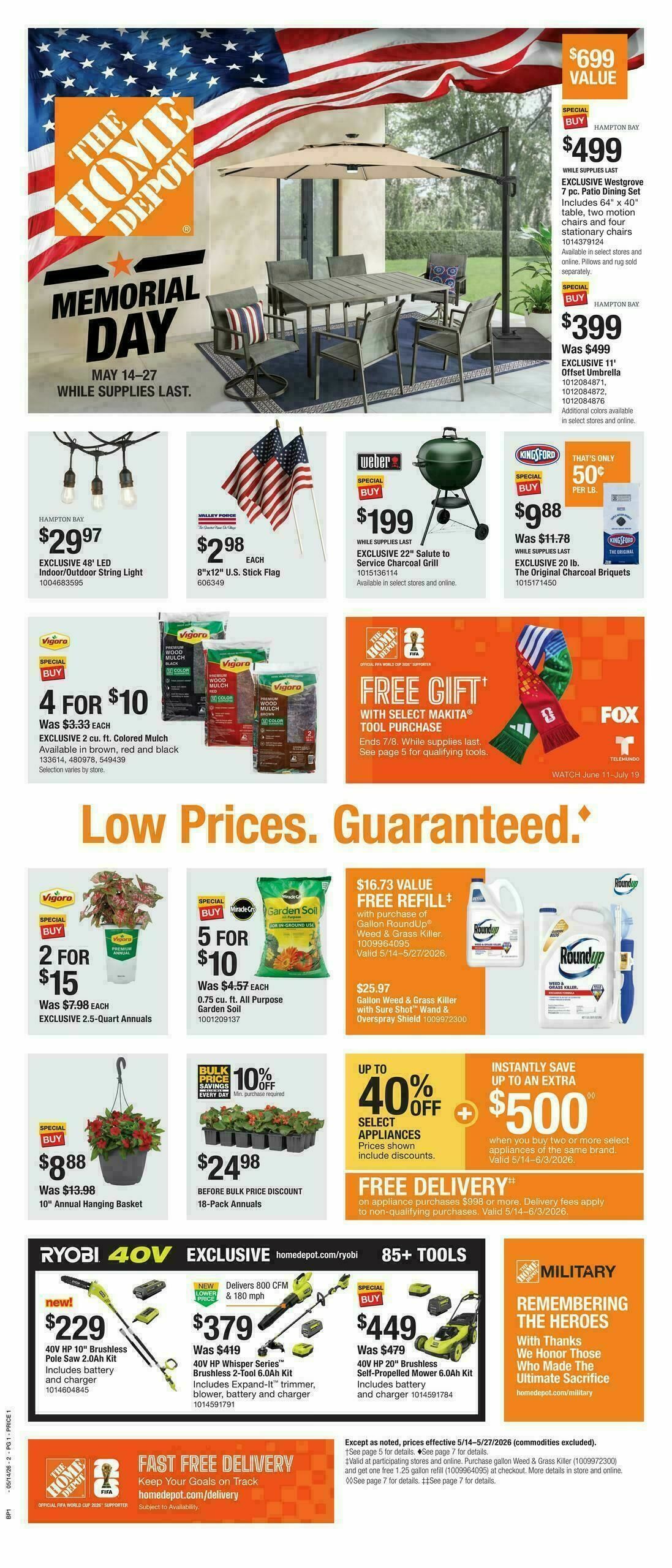 The Home Depot Memorial Day Weekly Ad from May 14