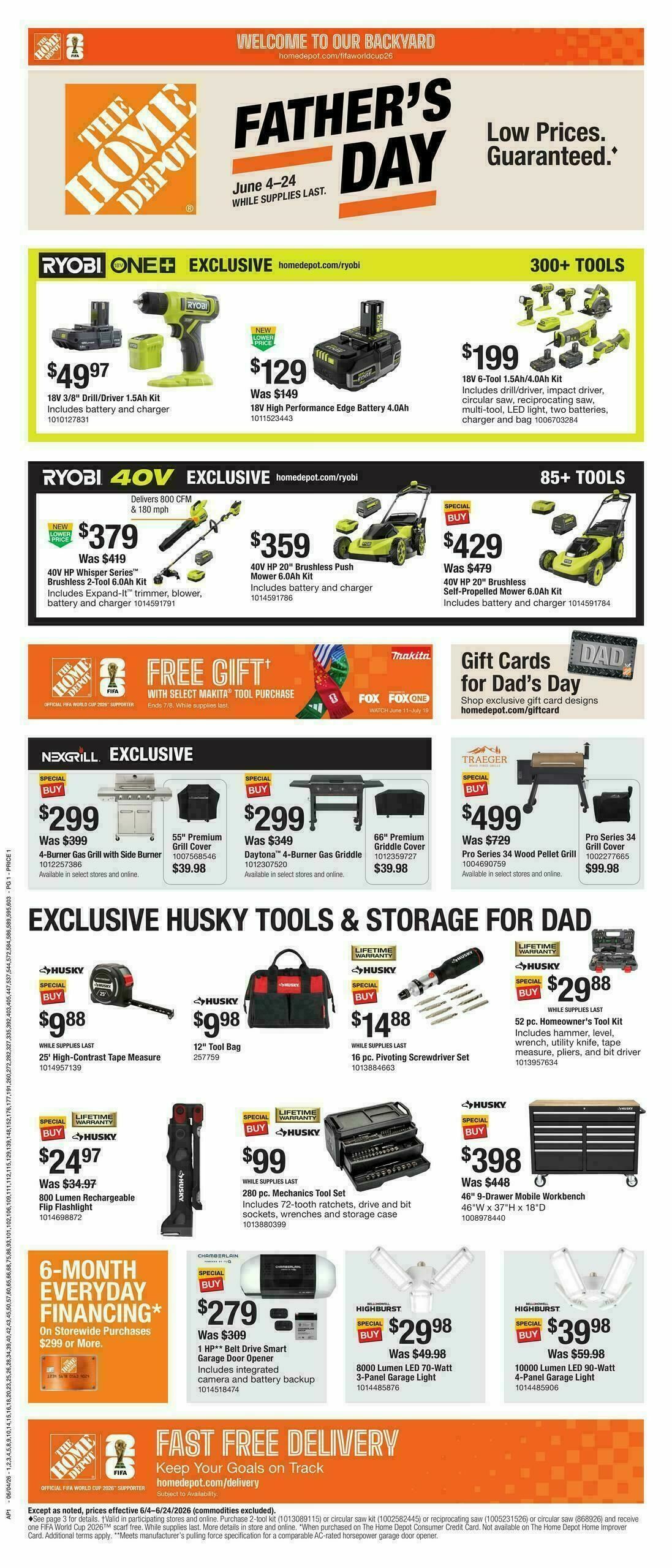 The Home Depot Father's Day Weekly Ad from June 4