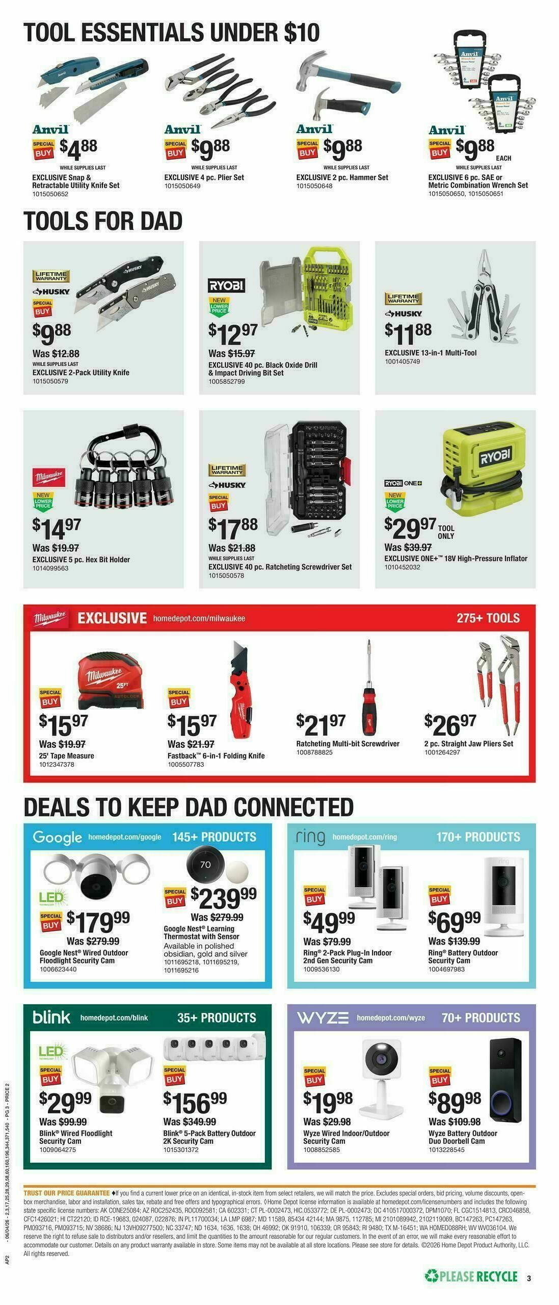 The Home Depot Father's Day Weekly Ad from June 4