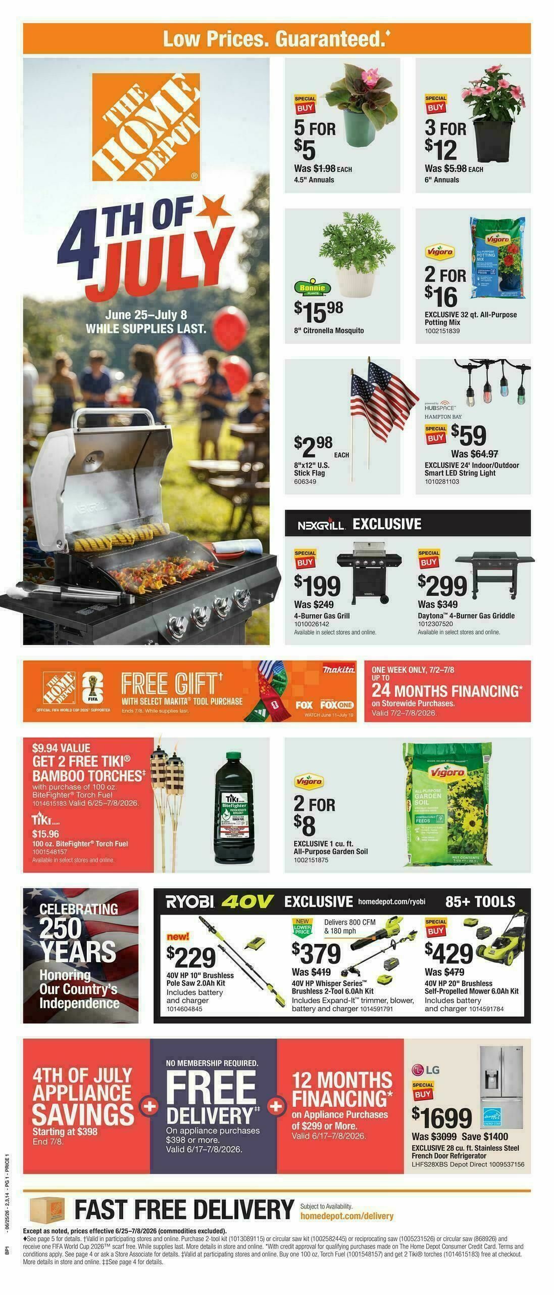 The Home Depot 4th of July Weekly Ad from June 25