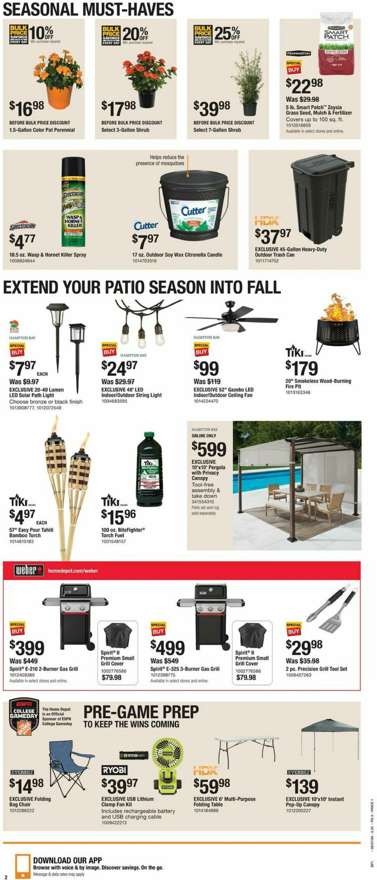 The Home Depot Labour Day Saving Weekly Ad from August 27