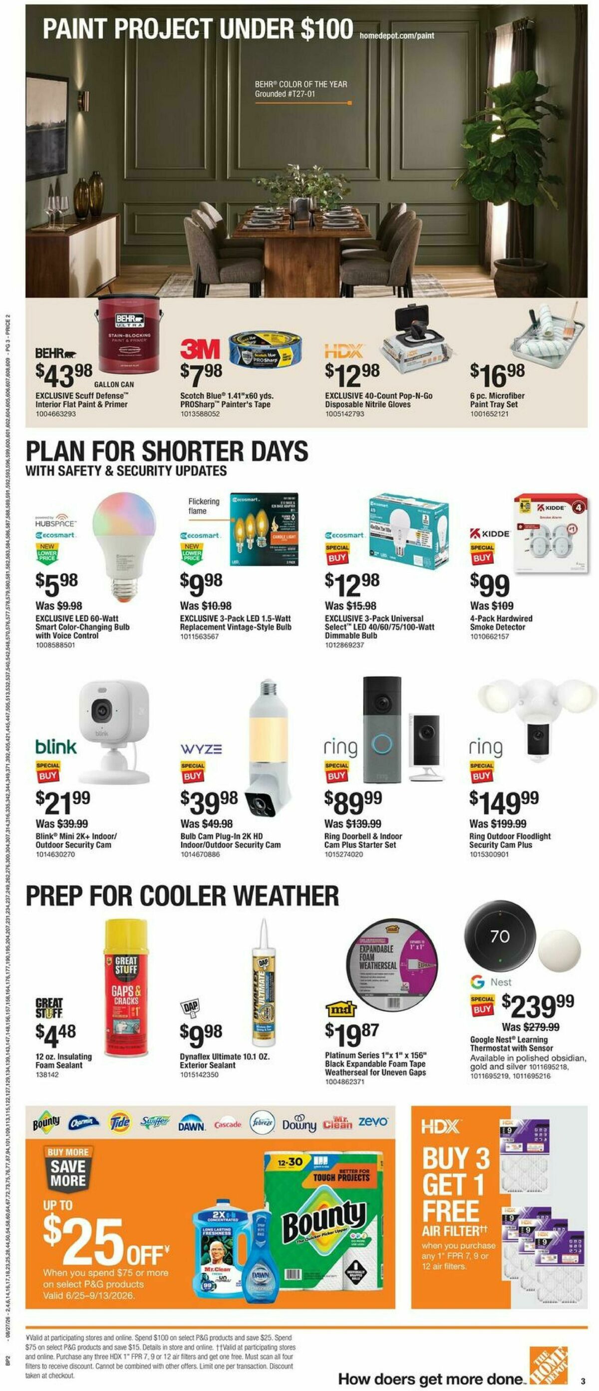 The Home Depot Labour Day Saving Weekly Ad from August 27
