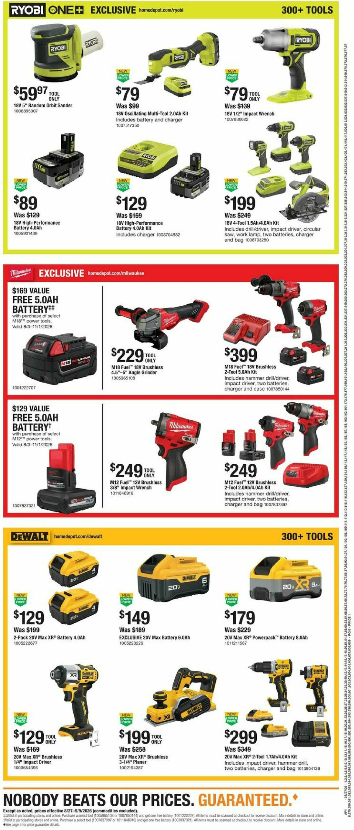 The Home Depot Labour Day Saving Weekly Ad from August 27
