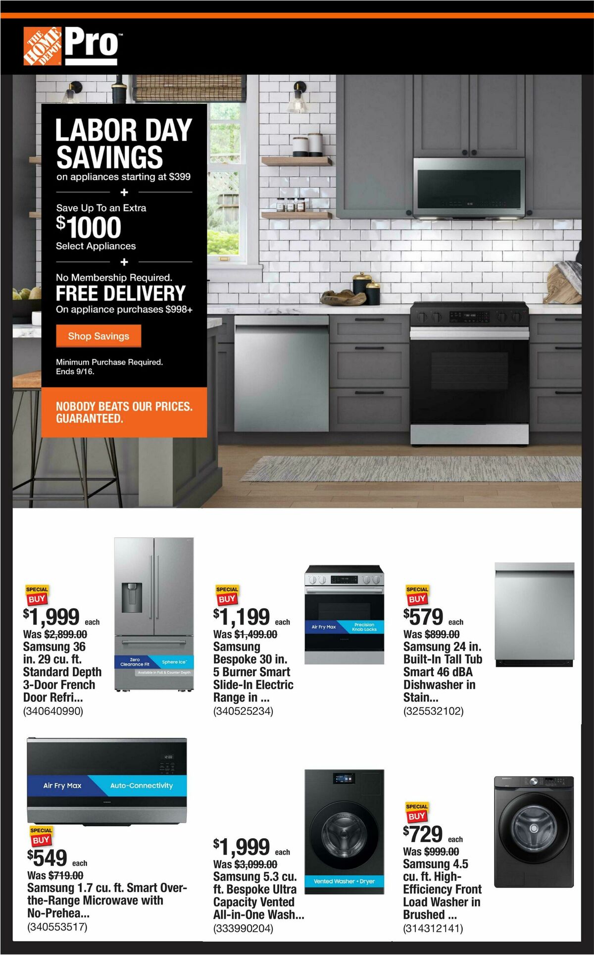 The Home Depot Weekly Ad from September 7