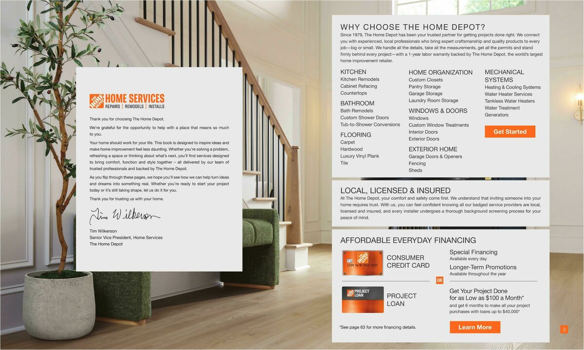 The Home Depot Home Services Lookbook Weekly Ad from September 17