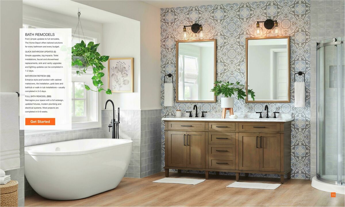 The Home Depot Home Services Lookbook Weekly Ad from September 17